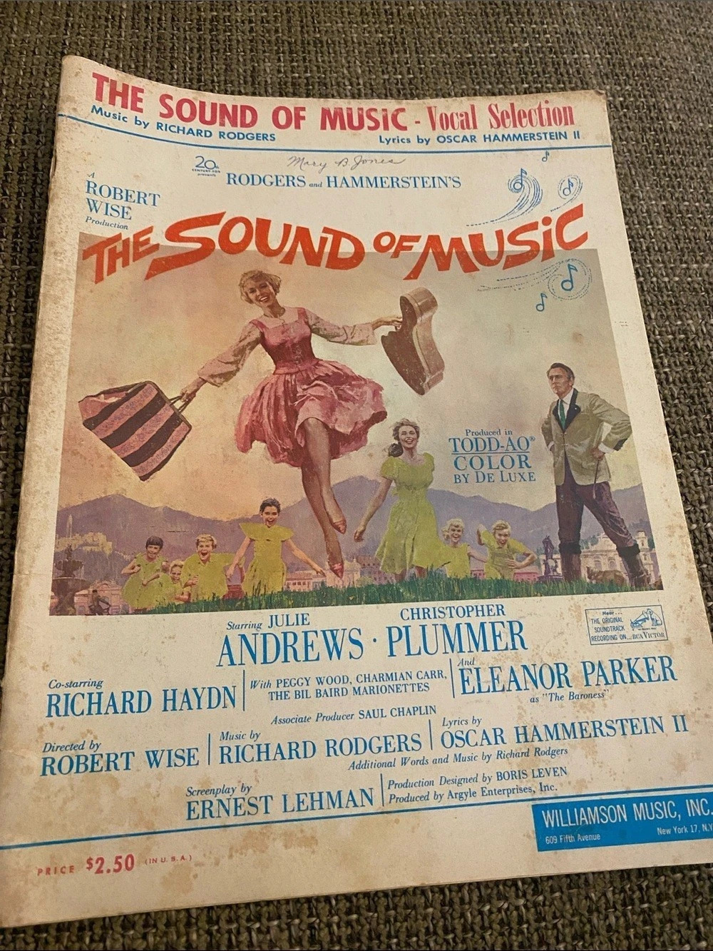Williamson Music The Sound of Music Vocal Selection Sheet Music